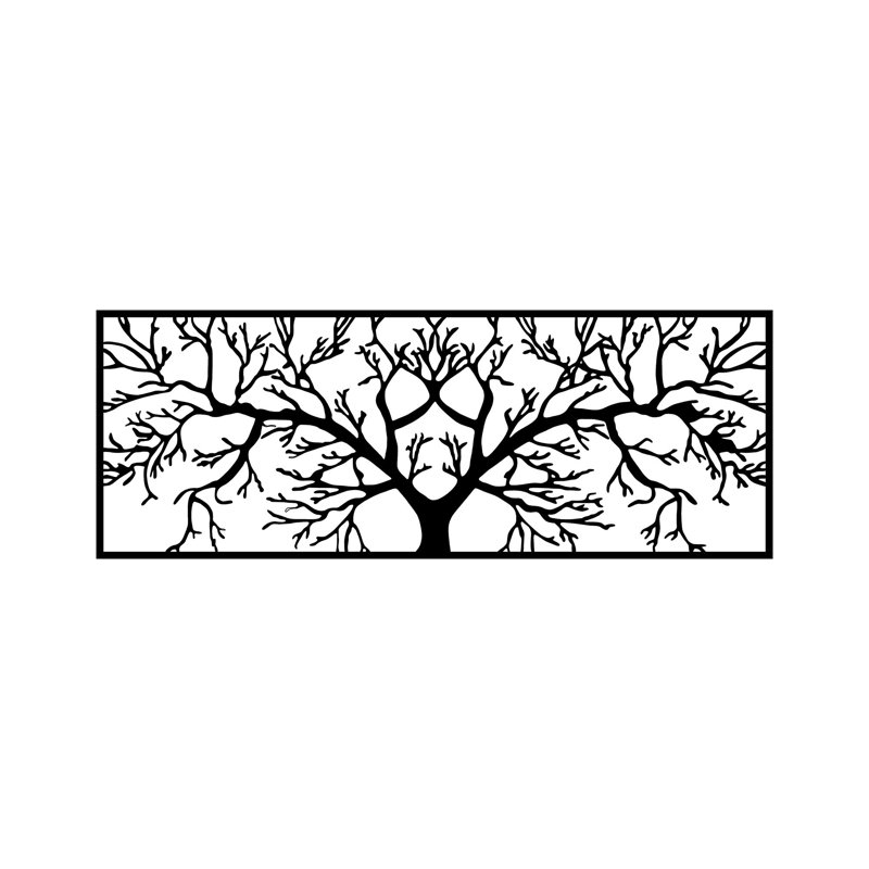 Stylish Decorative Metal Wall Accessory, Black Finish, 11.8 x 32.3 inches | 100% Metal Construction, Thickness: 0.06 inches | Perfect for Home Decor, Modern & Elegant Design, Easy Wall Mounting