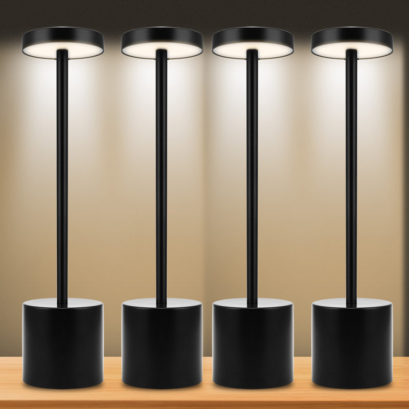 13.4'' Touch Dimmable Desk Lamp 2700K/4000K/5000K, Rechargable Lamps, Black