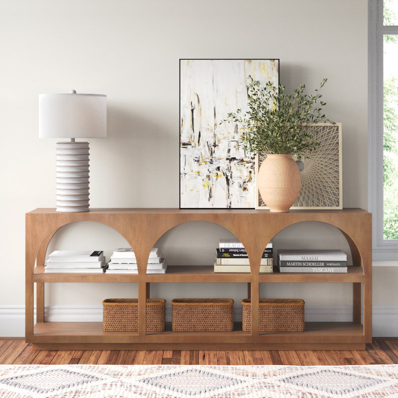 Bloomdale Solid Wood Console Table, Brown