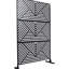 Écran d'intimité en métal noir H 76 po x l 48 po - autoportant pour terrasse, patio-122460669