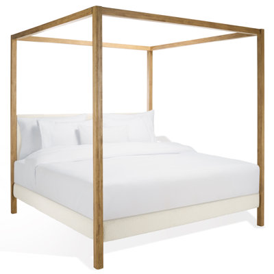 Graciella Boucle King Canaopy Bed