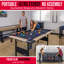 Table de billard pliable GoSports 6 pi - Table de billard portable avec accessoires - Chêne avec feutre noir-122254998-122254997