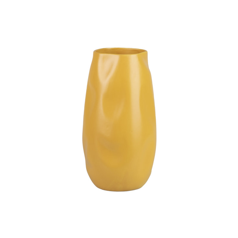 Ceramic Vase 19x19x36 Cm, Yellow