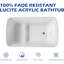 Petite baignoire autoportante rectangulaire en acrylique 49 po avec siège intégré L 49 po x l 28 po CUPC-108676461