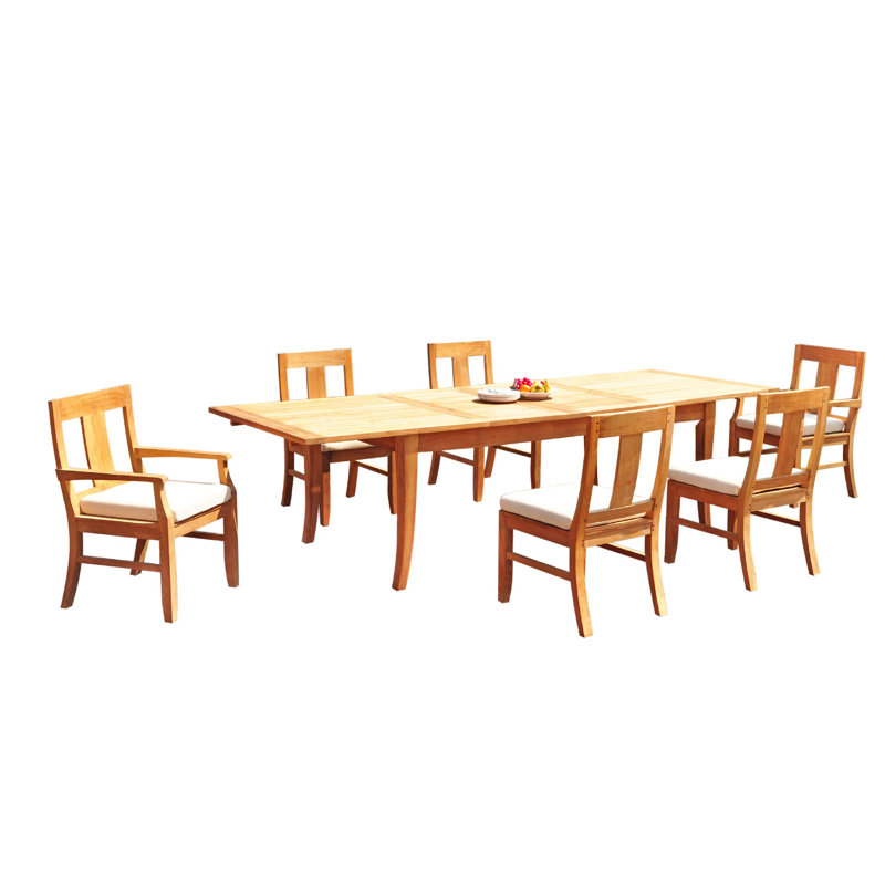 Ensemble repas 7 pièces teck Lamson, 6