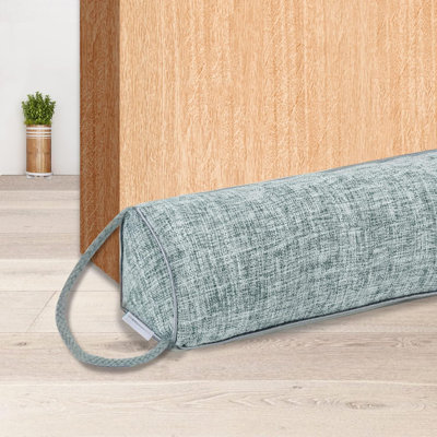 Weighted Under Door Draft Stopper,Triangular Door Draft Blocker With Hook Loops For Easy Install, Save Energy, Home Room Essentials
