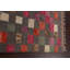Tapis marocain à carreaux en laine noué à la main 8 x 11