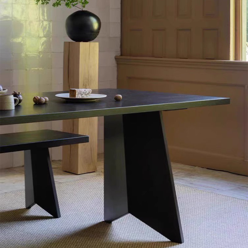 Allaryce Ash Solid Wood Top Dining Table, 29.5"H x 86.6"L x 35.4"W