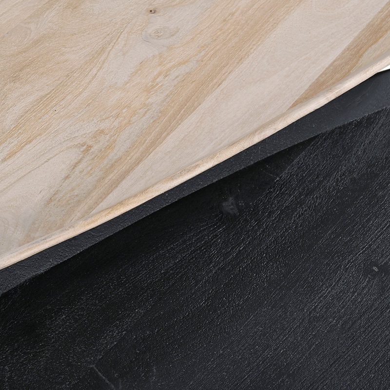 Ensemble de 2 tables gigognes en bois massif Jaghya