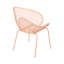Paire de 2 chaises en métal, P 25,66 po x H 34,93 po, orange, structure stable pour 2 personnes, fer