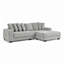 Corduroy Tufted Upholstered Sleeper Sectional Sofa-23539548