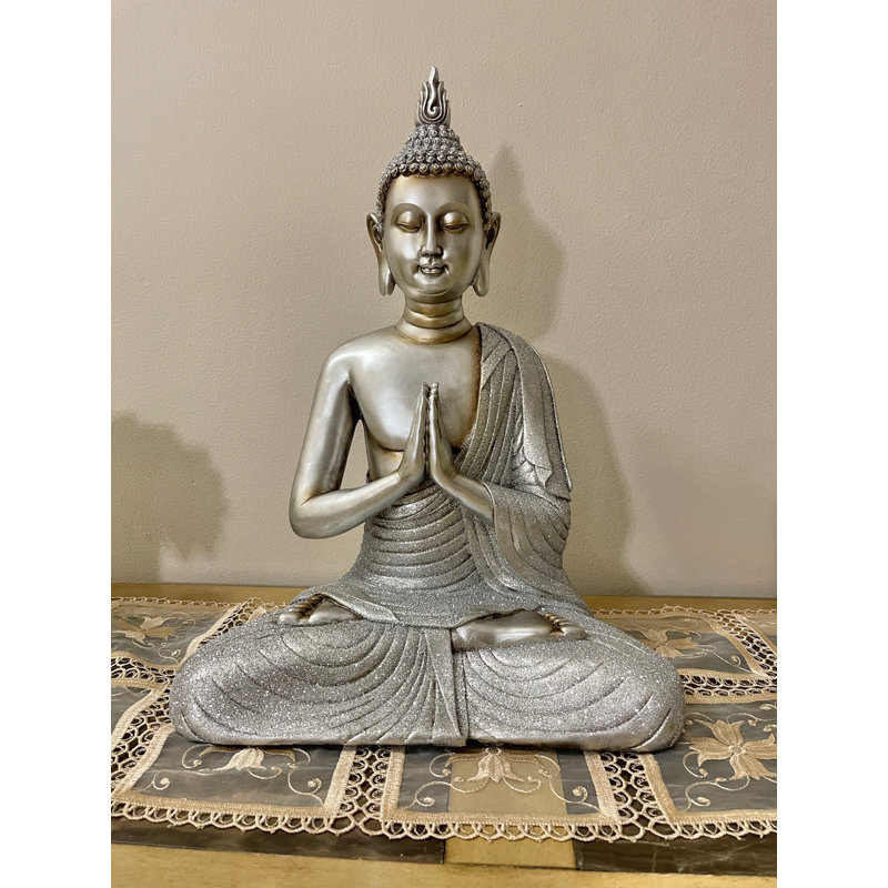 Sculpture Imari Bouddha assis, Argent