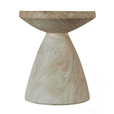 Cement Outdoor Faux Terrazzo End Tables