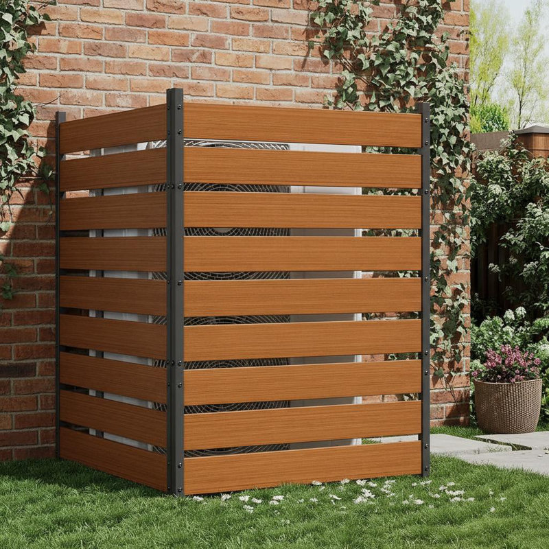 2pcs Outdoor Privacy Screen Fence Panels, No-Dig, Brown