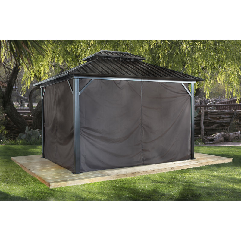 Sojag Rideaux pour pavillon de jardin, H 79,9 po x l 551,2 po x P 0,25 po, Brun
