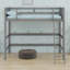 Lit mezzanine en bois avec échelle-1201506786