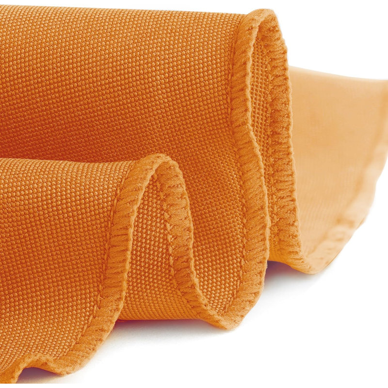 Ambee Round No Pattern Polyester Tablecloth, 70" Round, Orange