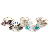 100 Years of Royal Albert 1900-1940 5 Piece Bone China Teacup & Saucer Set