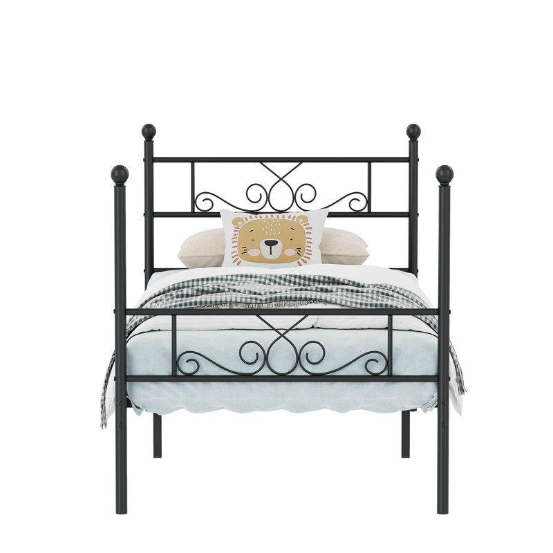 Alex-Jay Full/Double Four Poster Bed, Black, Twin