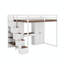 Lit mezzanine double avec marches de rangement, coiffeuse intégrée avec miroir et compartiment, placard et placards, charge USB et éclairage-90064171