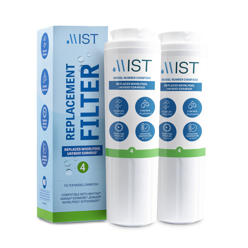 Mist UKF8001 Replacement Refrigerator Water Filter For Whirlpool Maytag, Pur Filter 4, Kenmore