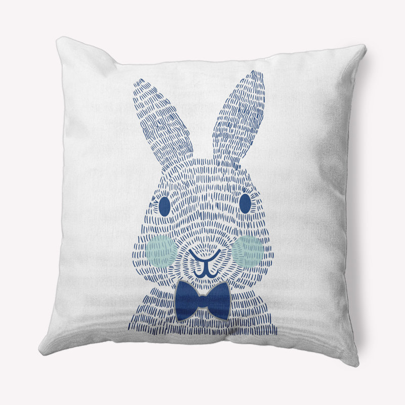 Housse et insert de coussin carré monochromes pour Pâques, 20 po x 20 po, Bleu cobalt foncé