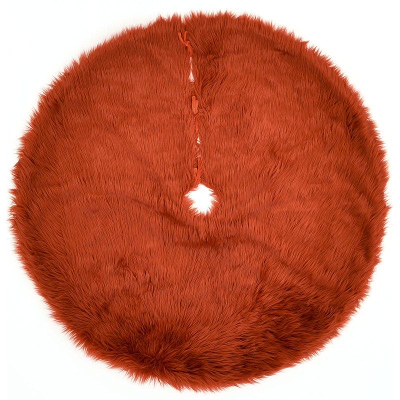 Momeni Solid Color Tree Skirt, Red