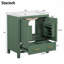 Ensemble de meuble-lavabo avec lavabo en céramique, tablette de rangement et tiroirs divisés-29410918-29410912