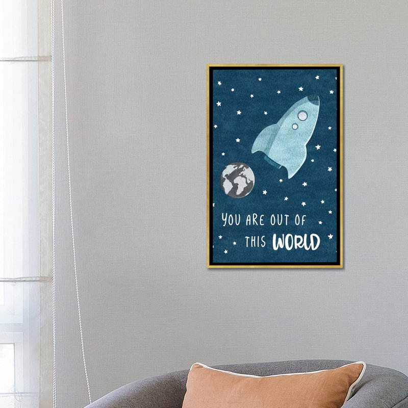 « out of the world », art, H 26 po x l 18 po x P 1,5 po, Toile encadrée d'or