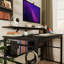 Konigstein Metal Base Computer Desk-1015266136