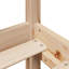 Solid Wood Bed with Shelf, without Mattress-1891377500-1891377490