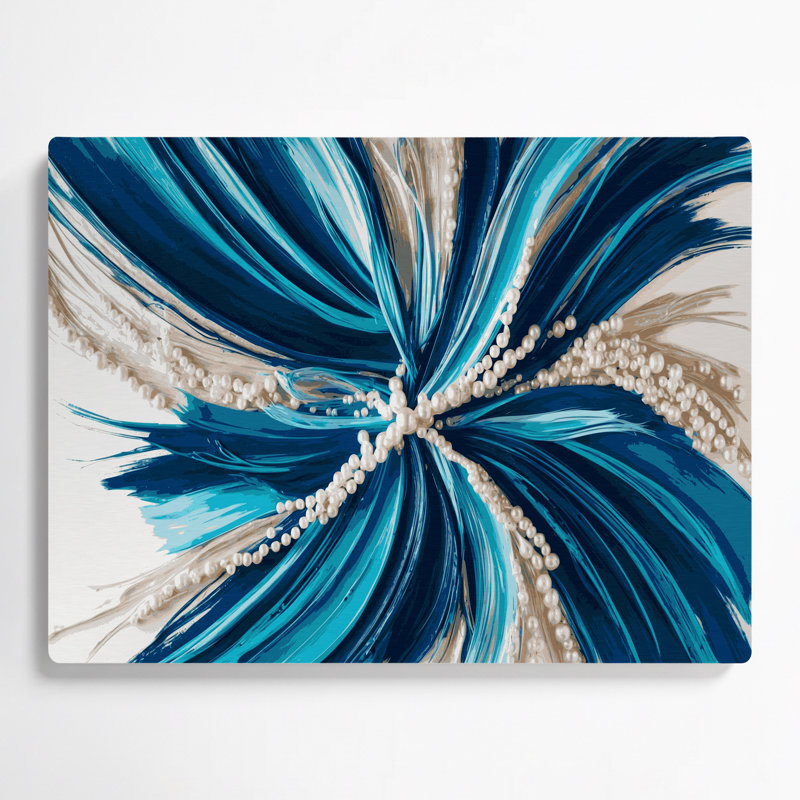 «Lyrical Abstraction 13», art mural en métal vert, H 20 po x l 30 po