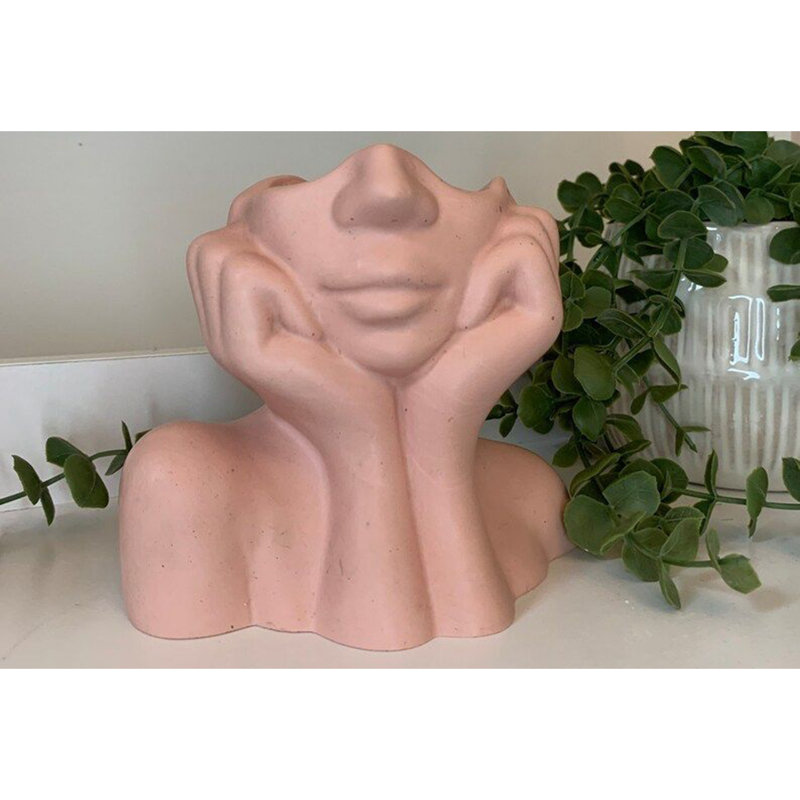 Elegant Pink Ceramic Vase, 7.5 x 4.3 x 6.3 inches | 100% High-Quality Ceramic, Perfect for Fresh Flowers or Home Décor | Stylish, Modern Design to Enhance Any Living Space or Office