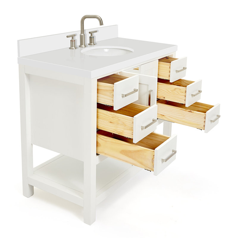 Magnolia Bath Vanity Oval Basin S043SWQ, White, Oval