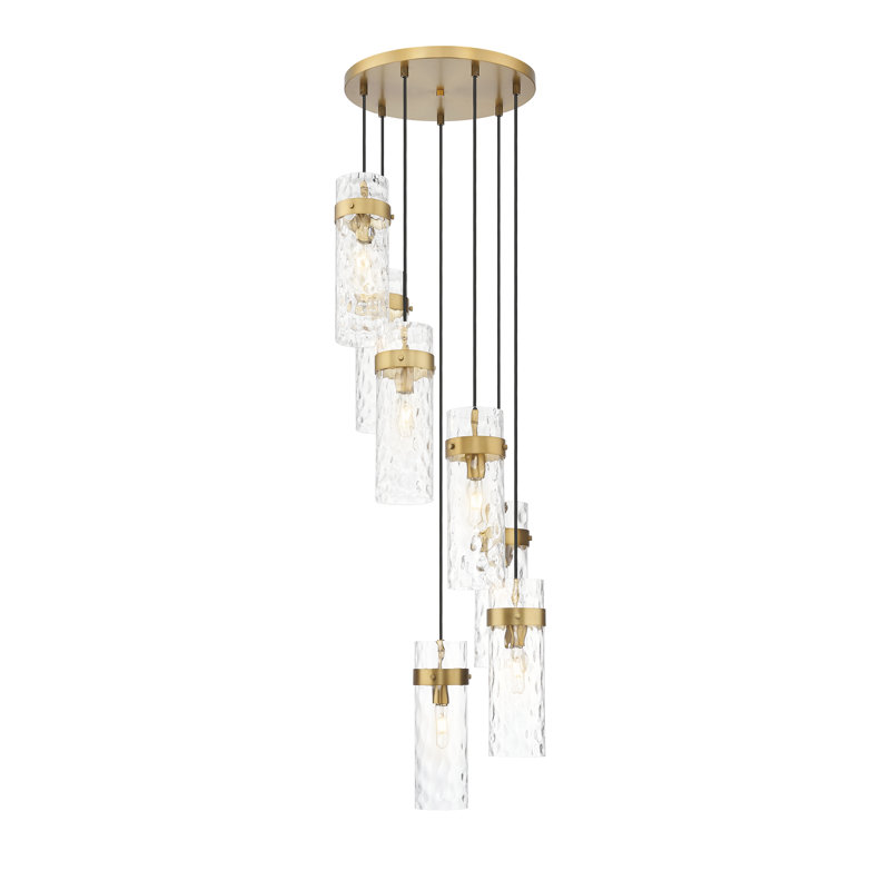 Lustre 7 lumières Magruder en nickel brossé Magruder, Laiton
