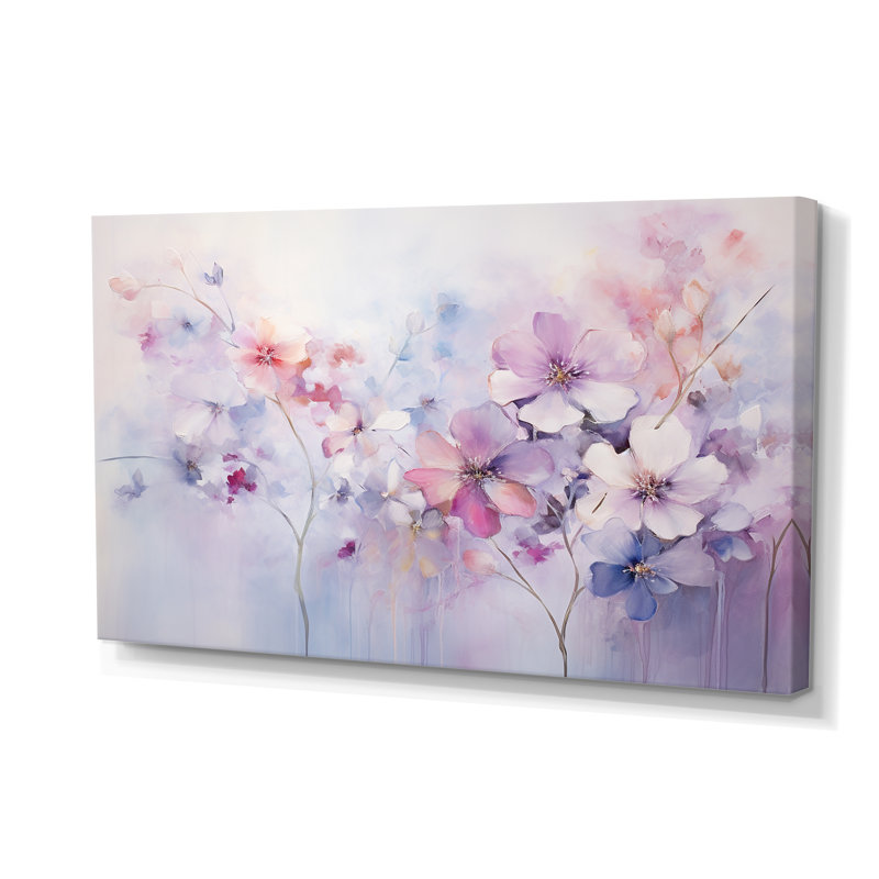 «Purple Dreamy Florals I - Abstract Botanicals», impressions encadrées