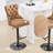 Retro Pu Adjustable Swivel Bar Stools Set Of 4, Tufted Barstools With Back, 3 Colors-1559340655