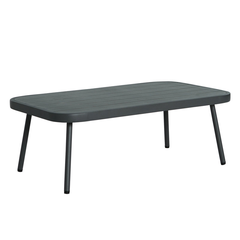 Causeuse et table en acier Mariano, gris