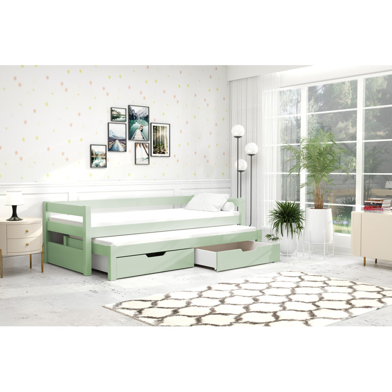 Katherine 80 X 200cm Standard with Storage Included with Trundle Included, Green