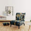 Confort de gloire, expressionnisme abstrait bleu I - Fauteuil de chambre contemporain rembourré, fauteuil d'appoint Art abstrait