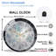 Horloge murale en verre 12 po