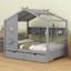 Lit en bois avec tiroirs et tablette de rangement-313605932-313605921