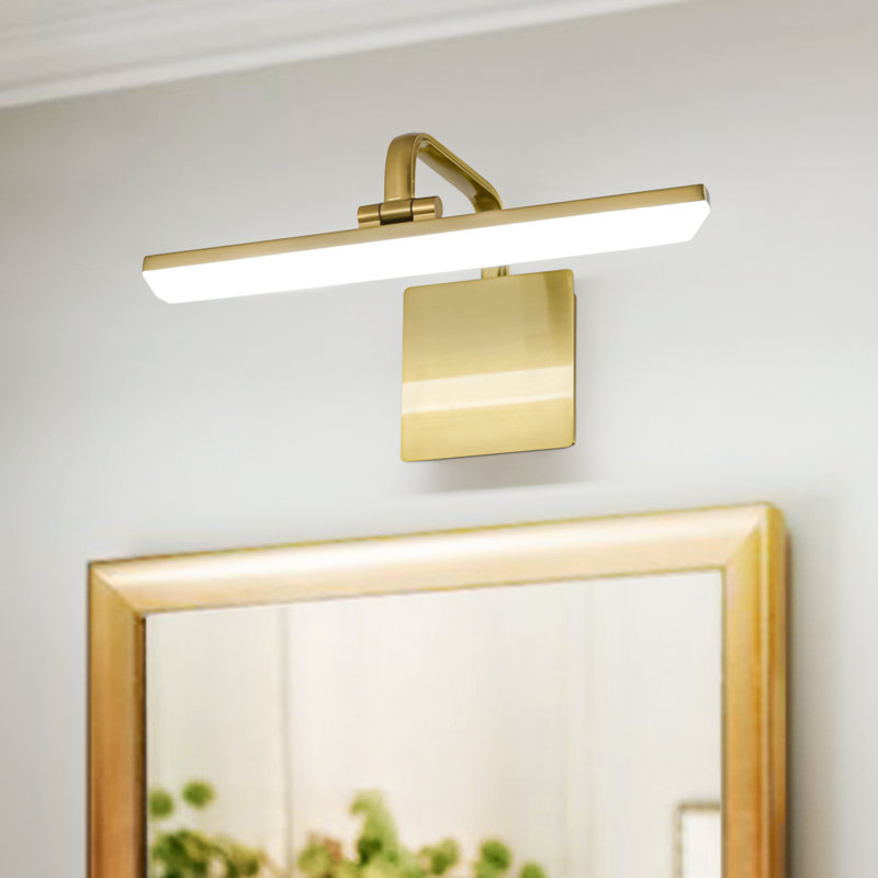 Barre de salle de bain à DEL Mekesha, 3000 K à 6000 K, Brass Gold, H 5,1 po x l 15 po x P 8,3 po
