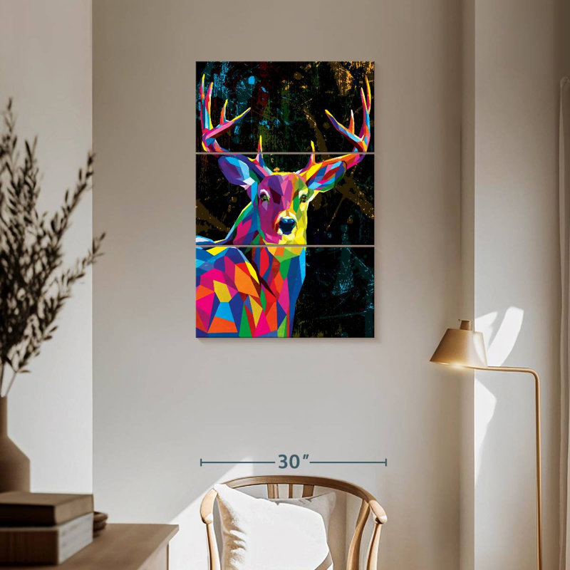 Buck de couleur géométrique Brampt, H 57 po x l 36 po