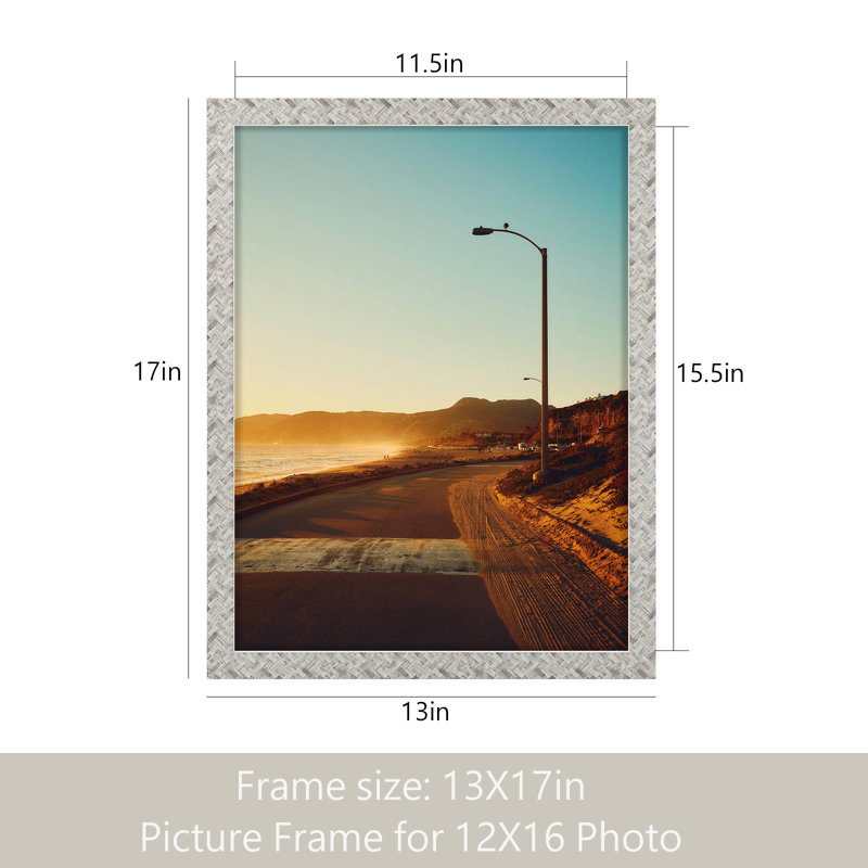 Ensemble de cadres photo en bois, H 17,09 po x l 13,03 po x P 0,59 po