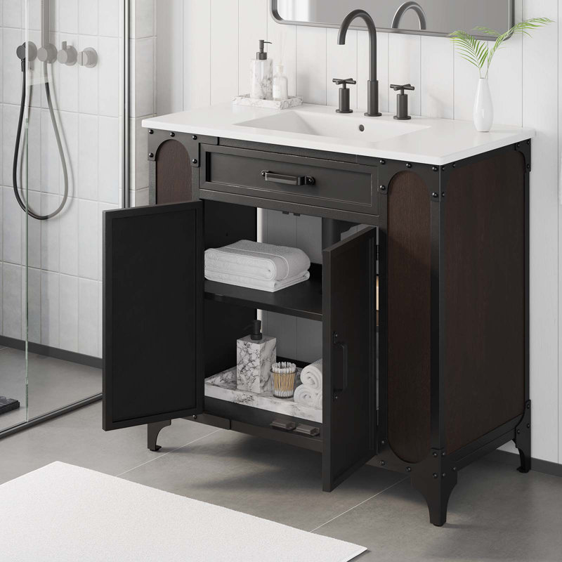 Banc rembourré Modway Simba Revolution Performance Fabrics®, Noir