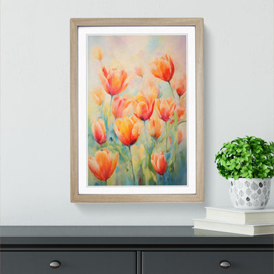 Tulip Flower Impressionism No.3 - Framed Print
