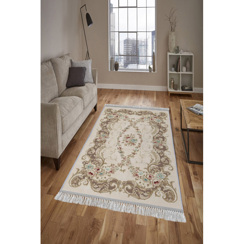 Luxurious Velvet Area Rug (4.6 x 7.2 ft), 100% Antibacterial Fabric, Non-Slip Cotton Backing, Pile Height: 0.4 in | Machine Washable, 3D Digital Print Design | Perfect for Living Room & Bedroom Decor, Soft & Durable