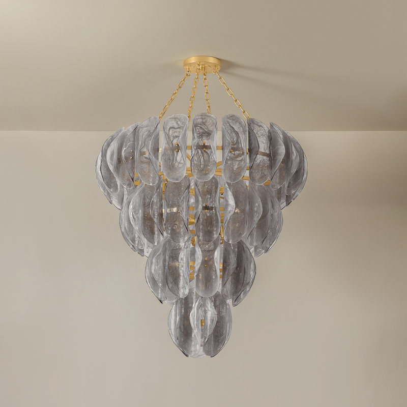 Anatase Chandelier in Vintage Gold Leaf