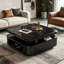 Table basse en pierre de luxe de style micro-cristallin-130068480-130068484